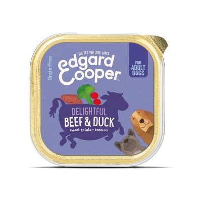 Edgard & Cooper Manzo e Anatra con Patate Dolci e Broccoli per Cani 150 g