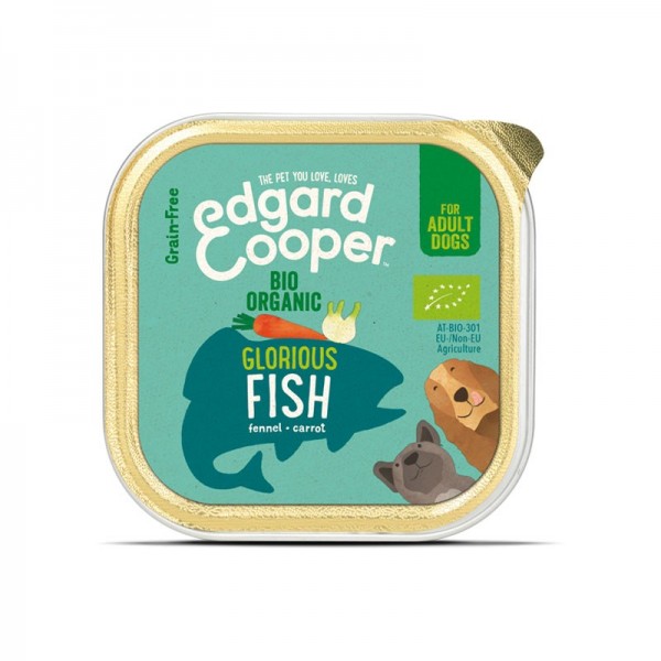 Edgard & Cooper Pesce Biologico con Carote e Finocchio per Cani 100 g