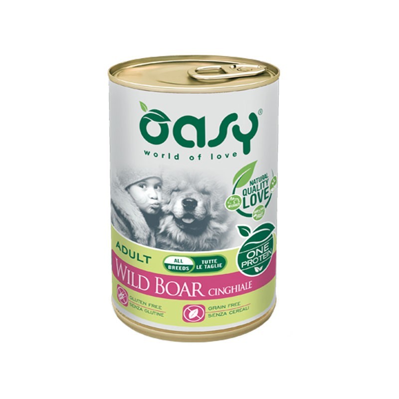 Oasy One Protein al Cinghiale Umido per Cani 400g