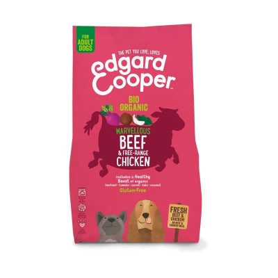 Edgard & Cooper Adult Pollo e Manzo Biologico con Barbabietola e Cocco