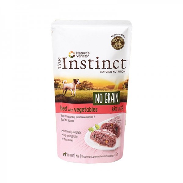 True Instinct Mini Adult No Grain Manzo per Cani 150g