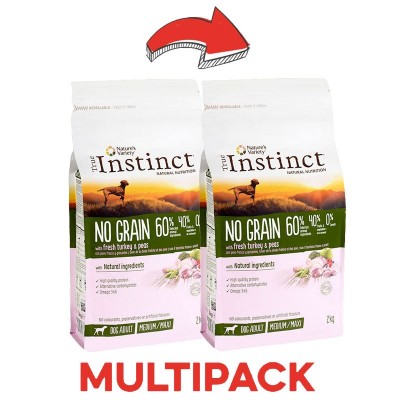 True Instinct Adult Medium Maxi No Grain Tacchino per Cani