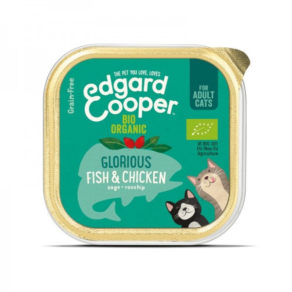 Edgard & Cooper Pesce e Pollo Biologici per Gatti 85gr
