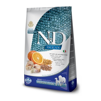 Farmina N&D Low Grain Adult Medium Maxi Merluzzo e Arancia