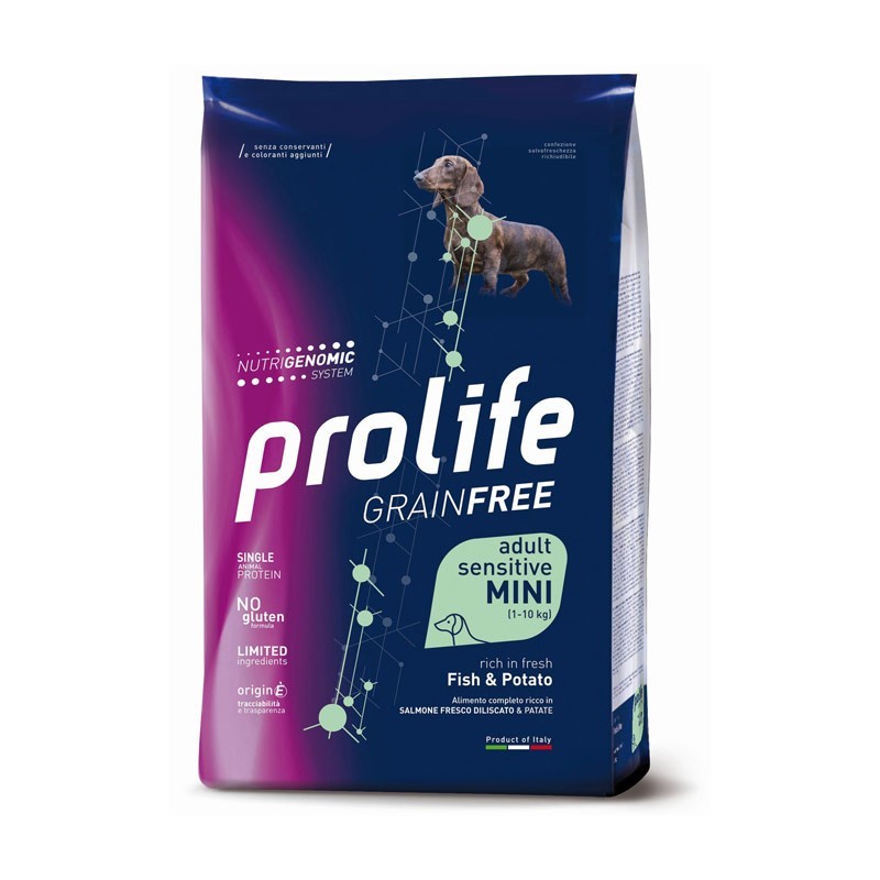 Prolife Grain Free Adult Sensitive Mini Pesce e Patate per Cani