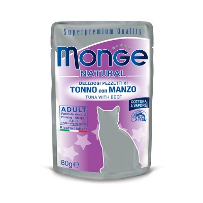 Monge Adult Tonno e Manzo per Gatti 80gr