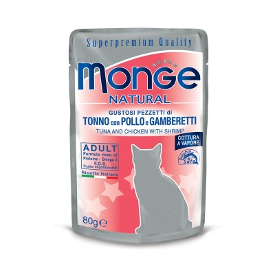 Monge Adult Tonno e Manzo per Gatti 80gr