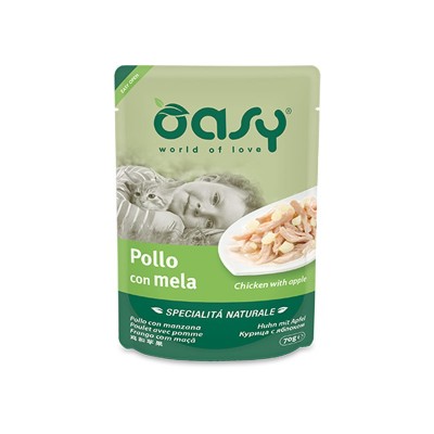Oasy Cat Natural Adult Pollo e Mela