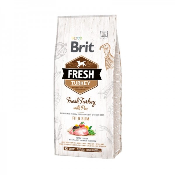 Brit Fresh Dog Adult Fit & Slim Tacchino e Piselli