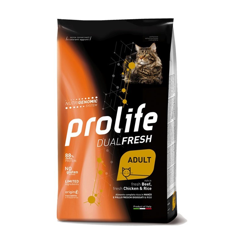 Prolife Cat Dual Fresh Adult Manzo, Pollo e Riso