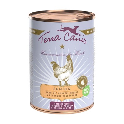 Terra Canis Senior Pollo con Cetriolo, Zucca ed Erbe Officinali