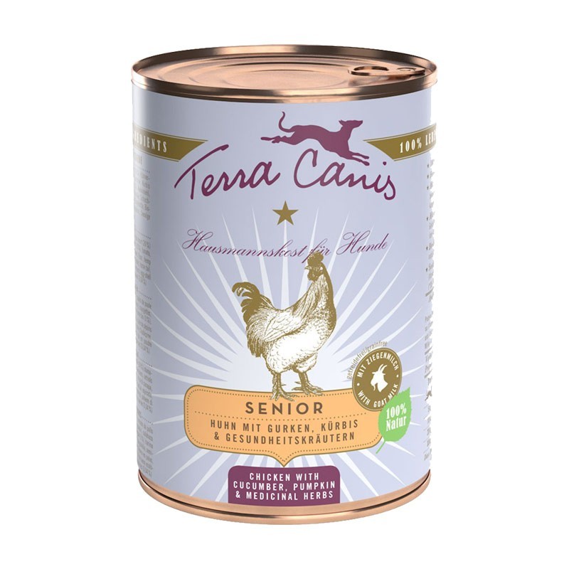 Terra Canis Senior Pollo con Cetriolo, Zucca ed Erbe Officinali