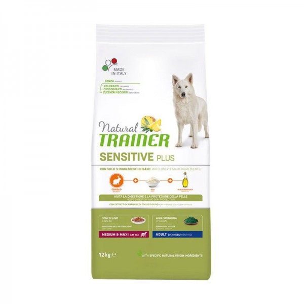 Trainer Natural Sensitive Plus Adult Medium - Maxi con Coniglio Trainer Natural Sensitive Plus Adult Medium - Maxi con Coniglio