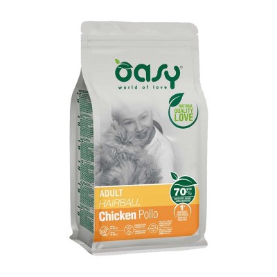 Oasy Adult Hairball per Gatto