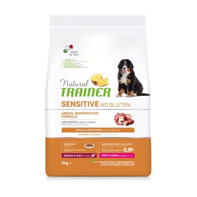 Trainer Natural Sensitive No Gluten Puppy & Junior Medium - Maxi con Anatra