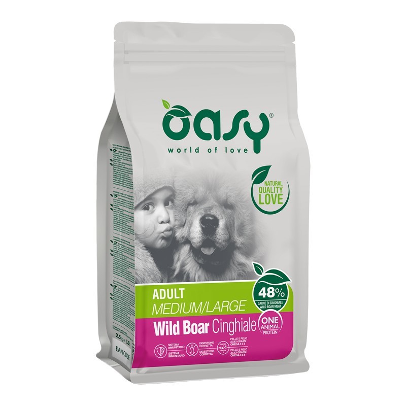 Oasy One Animal Protein Adult Medium/Large al Cinghiale per Cani