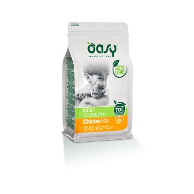 Oasy Adult Sterilized al Pollo per Gatto