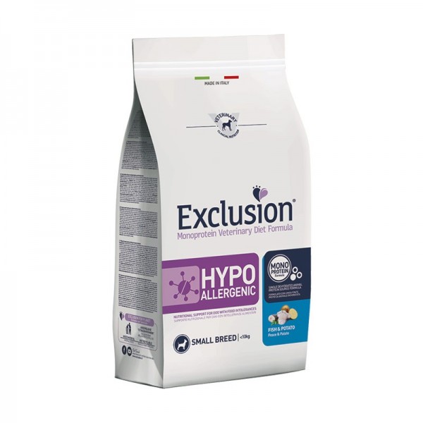 Exclusion Vet Diet Hypoallergenic Small Breed Pesce e Patate