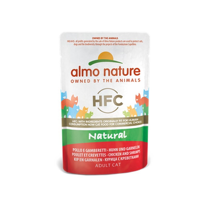 Image of Almo Nature Cat HFC Natural Pollo e Gamberetti