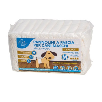Leopet Pannolini a Fascia per Cani Maschi 12 pz