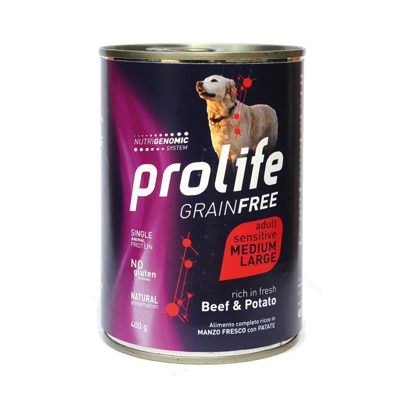 Prolife Dog Grain Free Adult Sensitive Medium/Large Manzo e Patate