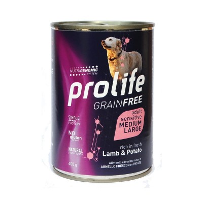 Prolife Dog Grain Free Adult Sensitive Medium/Large Agnello e Patata