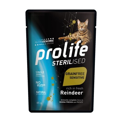 Prolife Cat Sterilised Grain Free Sensitive Renna e Patate
