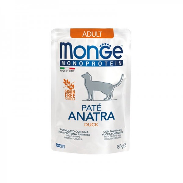 Monge Cat Adult Monoprotein Paté Anatra per Gatti