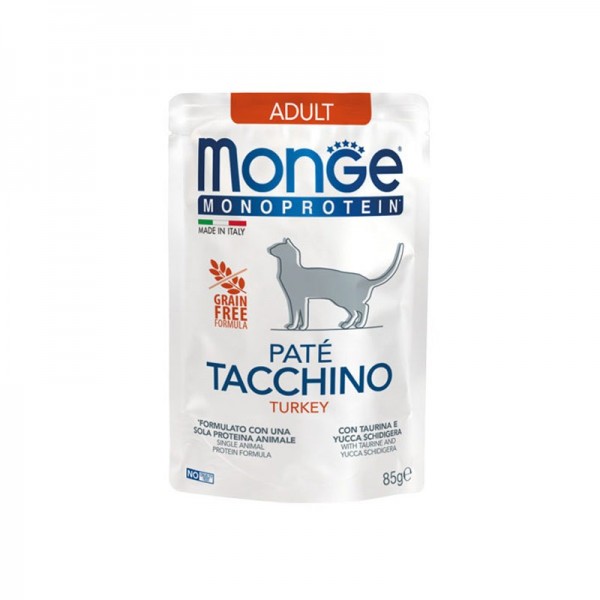 Monge Cat Adult Monoprotein Paté Tacchino per Gatti