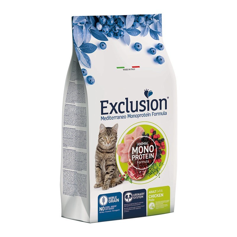 Exclusion Mediterraneo Adult Pollo Noble Grain per Gatti