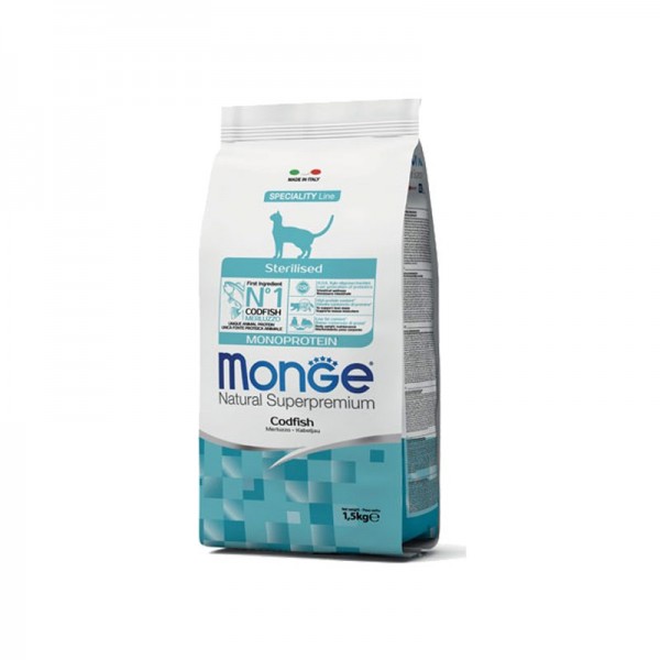 Monge Cat Natural Superpremium Sterilised Merluzzo