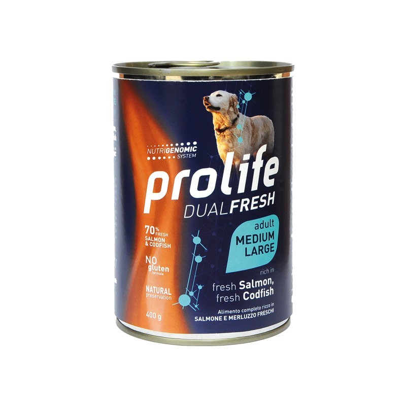 Prolife Dog Dual Fresh Adult Medium/Large Salmone e Merluzzo Umido