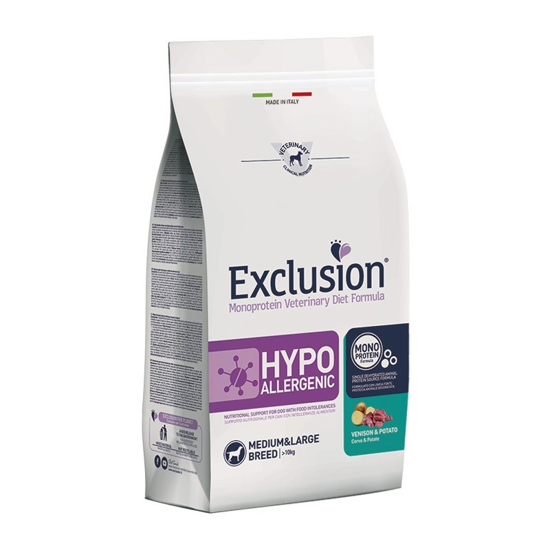 Exclusion Diet Hypoallergenic Cervo e Patate Medium & Large Breed per Cani
