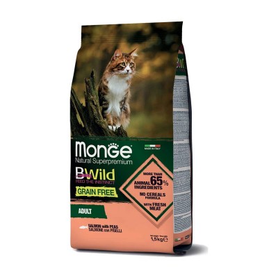 Monge Cat BWild Grain Free Adult Salmone e Piselli