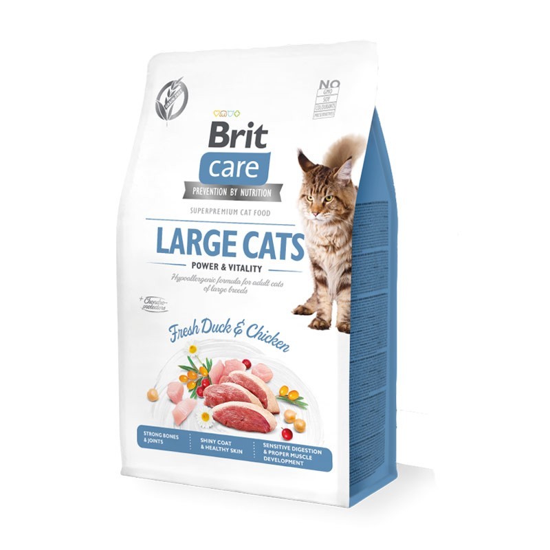 Brit Care Grain Free Anatra Fresca e Pollo Adult Large Breeds per Gatti