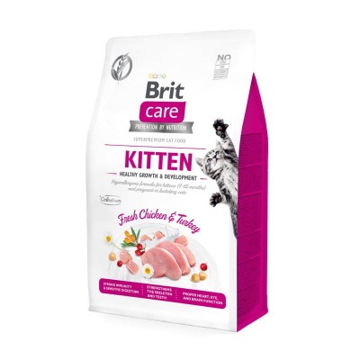 Brit Care Kitten Pollo Fresco e Tacchino Grain Free per Gatti