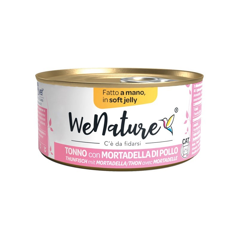 WeNature Tonno con Mortadella di Pollo Soft Jelly Umido per Gatti