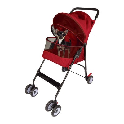 Camon Passeggino Simple Pet Stroller Rosso per Cani e Gatti