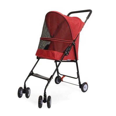 Camon Passeggino Simple Pet Stroller Rosso per Cani e Gatti