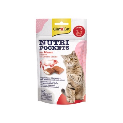 Gimpet Nutri Pockets con Manzo e Malto per Gatto