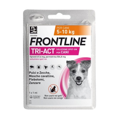 Frontline Tri-Act Antiparassitario Cani da 5 a 10 kg Pipetta Singola