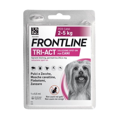 Frontline Tri-Act Antiparassitario Cani da 2 a 5 kg Pipetta Singola