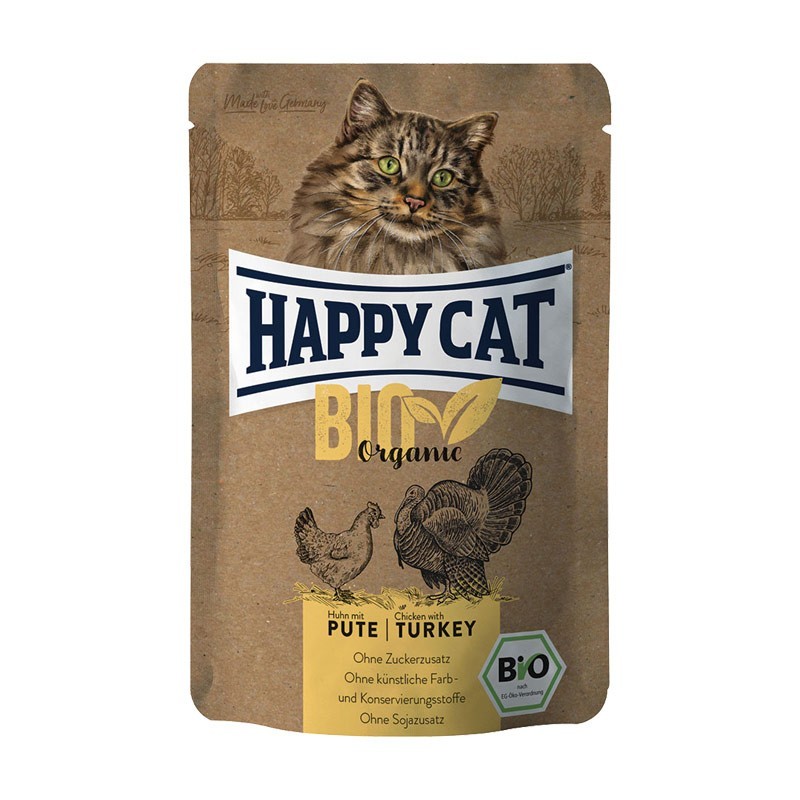Happy Cat Bio Pollo e Tacchino Adult Umido per Gatti
