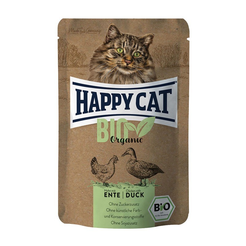 Happy Cat Bio Pollo con Anatra Adult Umido per Gatti