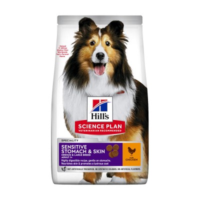 Hill's Science Plan Pollo Sensitive Stomach & Skin Adult Medium Breed