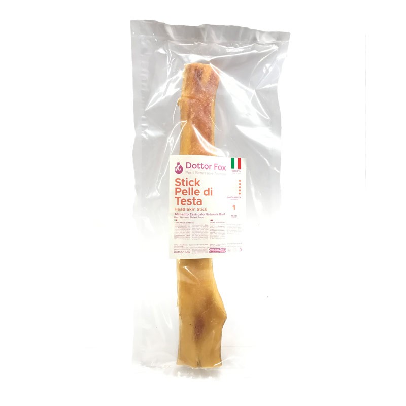 Dottor Fox Snack Pelle di Testa Bovina Senza Pelo 50/70 cm