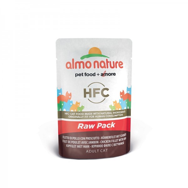 Almo Nature Cat HFC Raw Pack Filetto di Pollo con Prosciutto