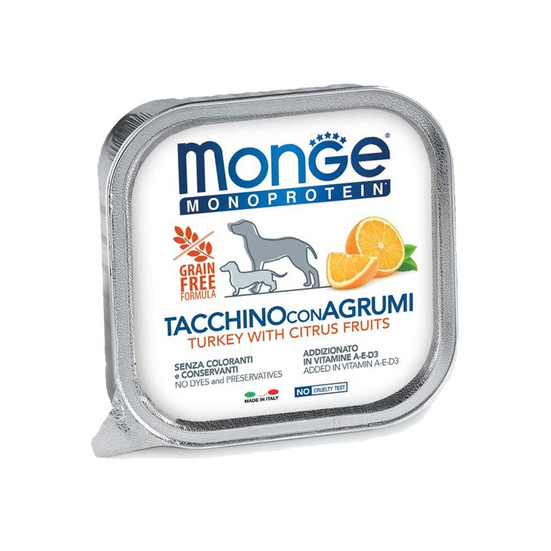 Image of Monge Monoprotein Tacchino con Agrumi per Cani