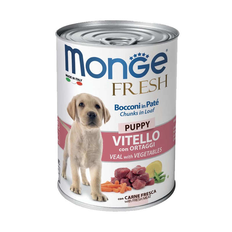 Image of Monge Fresh Puppy Vitello con Ortaggi Umido per Cuccioli
