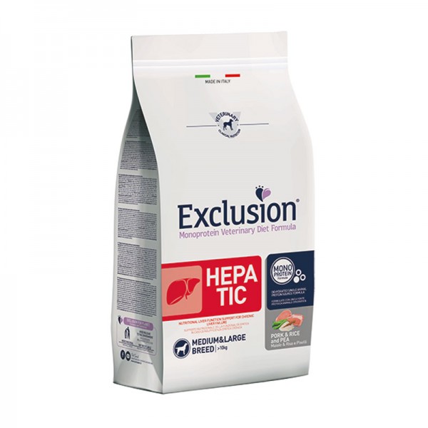 Exclusion Diet Hepatic Maiale e Piselli Medium & Large Breed per Cani